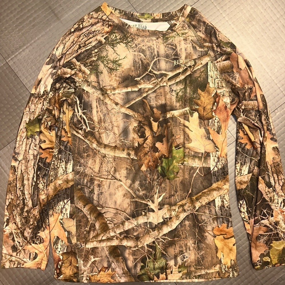 RED HEAD BRAND CO BASE LAYER T SHIRT LONG SLEEVE YOUTH X LARGE CAMOFLAUGE